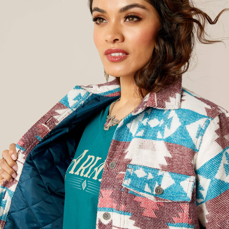 Shacket Shirt Jacket-BAJA JACQUARD