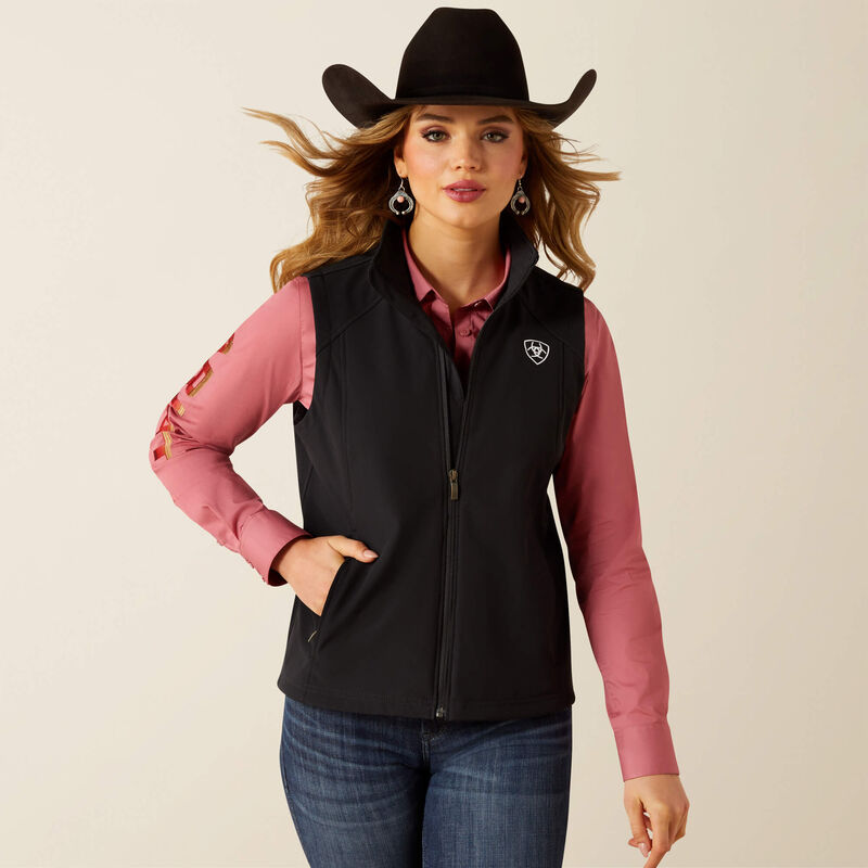 Ariat Women’s Black Logo Softshell Vest