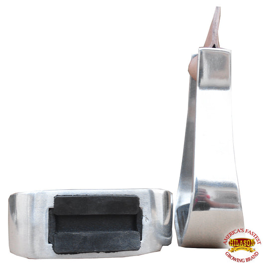 HILASON Aluminum Western Horse Saddle Stirrups Foot Grip | Western Saddle Stirrups | Aluminum Horse Stirrups | Non Slip Horse Stirrups | Foot Grip Saddle Stirrups
