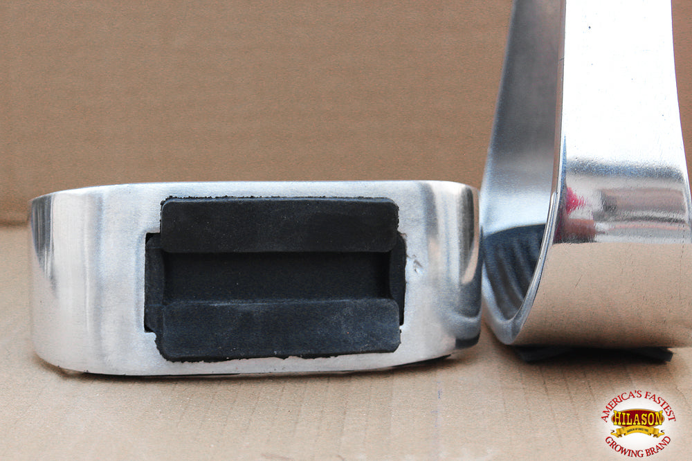 HILASON Aluminum Western Horse Saddle Stirrups Foot Grip | Western Saddle Stirrups | Aluminum Horse Stirrups | Non Slip Horse Stirrups | Foot Grip Saddle Stirrups