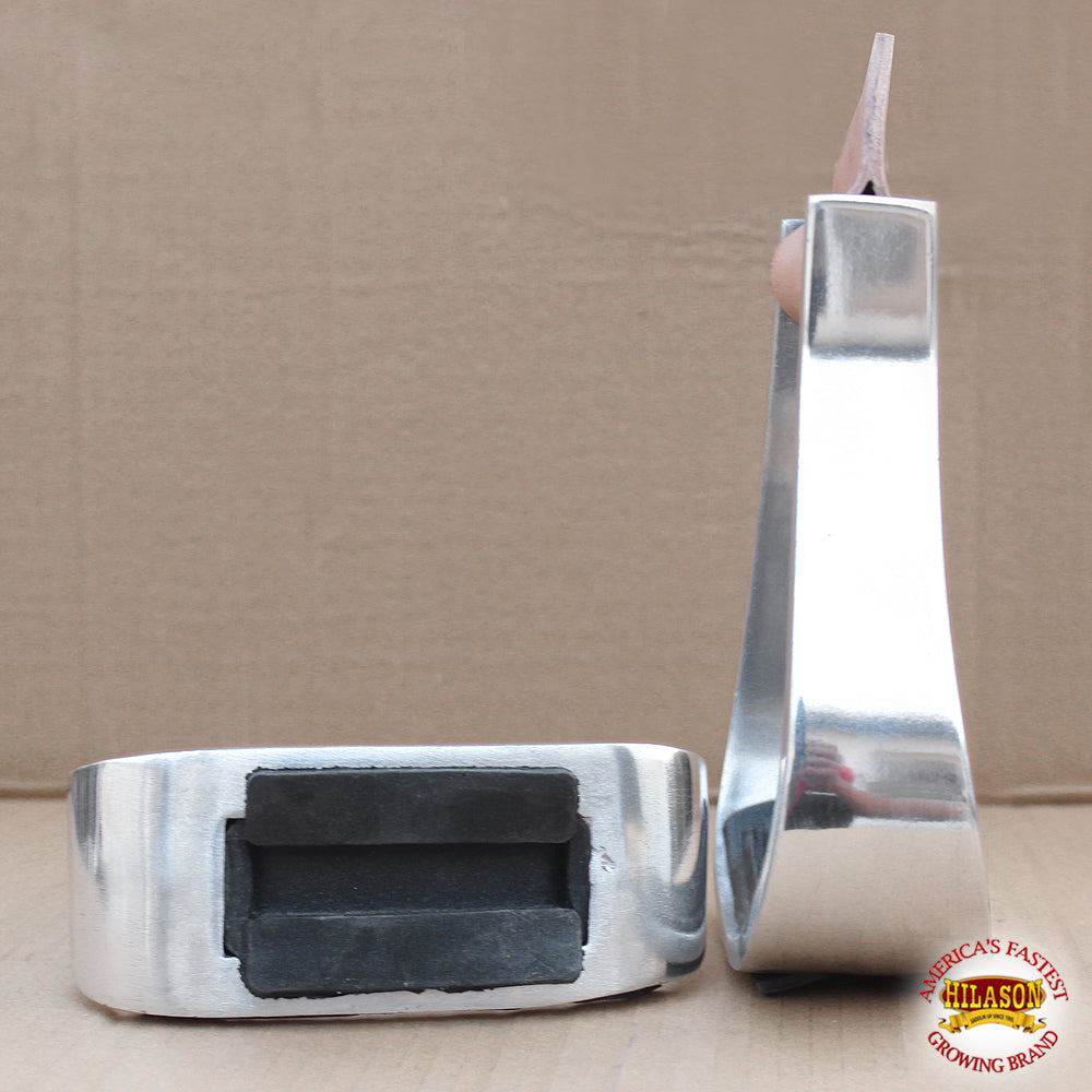 HILASON Aluminum Western Horse Saddle Stirrups Foot Grip | Western Saddle Stirrups | Aluminum Horse Stirrups | Non Slip Horse Stirrups | Foot Grip Saddle Stirrups