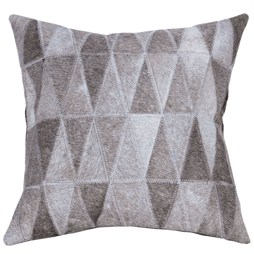 Hilason Cowhide Leather Hair-On Patchwork Cushion Pillow Cover