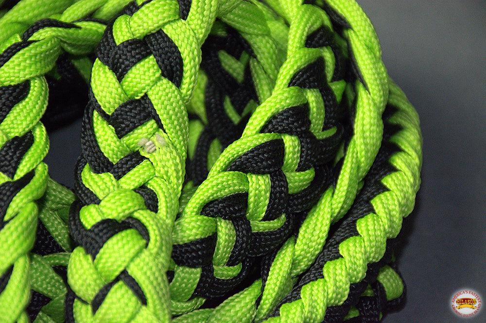 1" X 8Ft Hilason Braided Poly Barrel Reins Horse Racing Flat Grip Knots