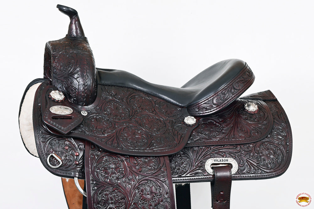 Hilason Western Draft Horse Trail Pleasure American Leather Saddle