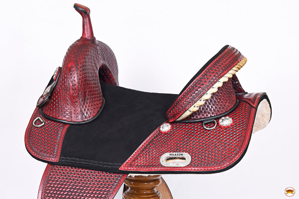 Hilason Western Horse Saddle Treeless Trail Barrel American Leather