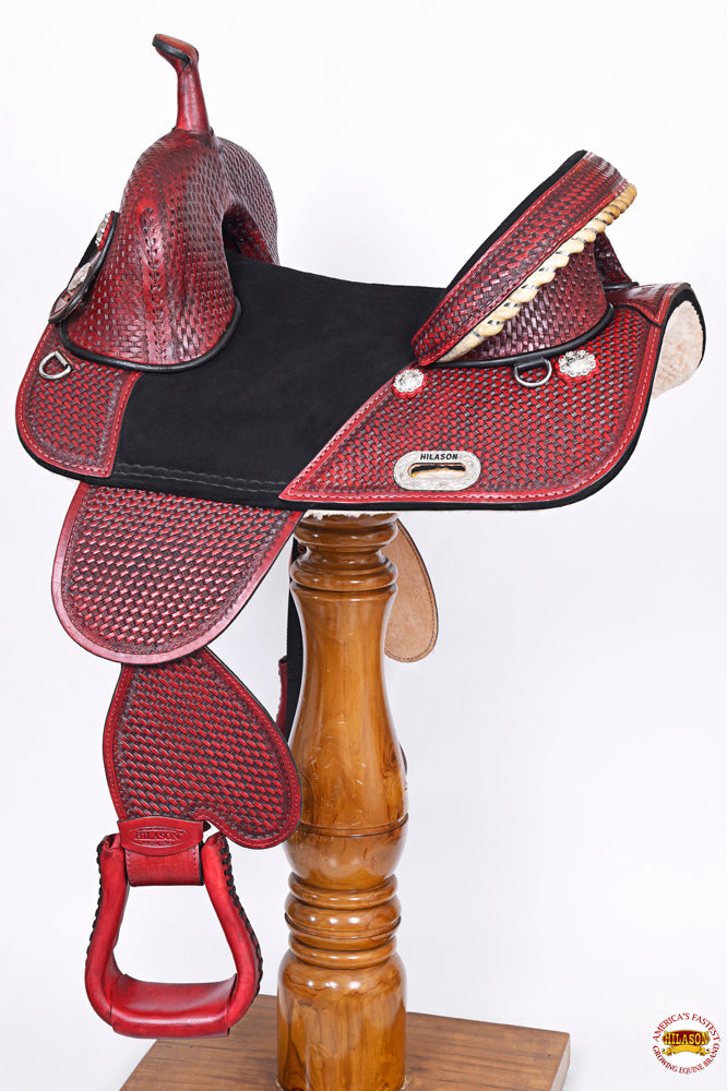 Hilason Western Horse Saddle Treeless Trail Barrel American Leather