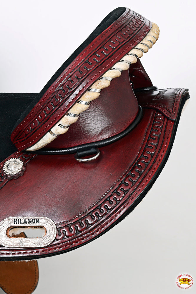 Western Horse Saddle Hilason Treeless Trail Genuine American Leather