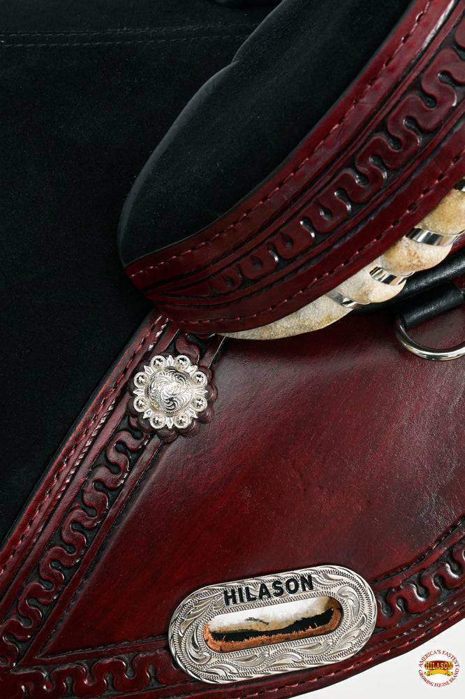 Western Horse Saddle Hilason Treeless Trail Genuine American Leather