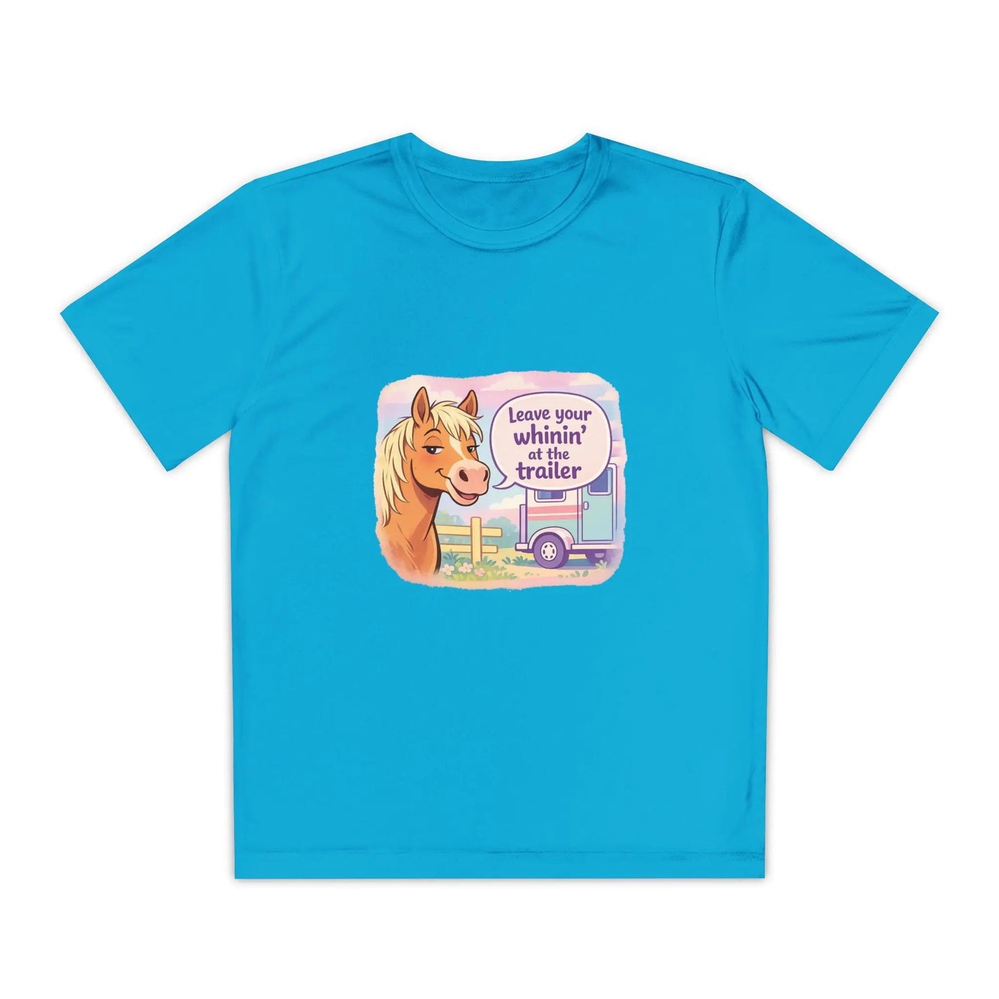 "Leave Your Whinin' at the Trailer" Girls Moisture-wicking Sport T-shirt