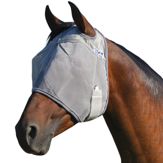 Warmblood Cashel Crusader Standard Fly Mask No Ears Nose Grey
