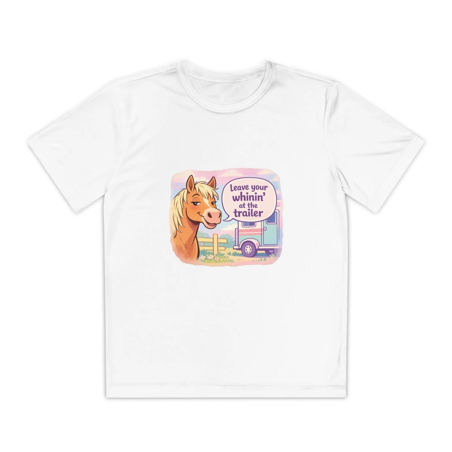 "Leave Your Whinin' at the Trailer" Girls Moisture-wicking Sport T-shirt