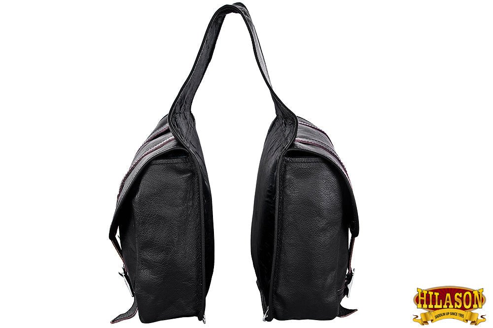 HILASON Western Leather Horse Saddle Bag For Trail
