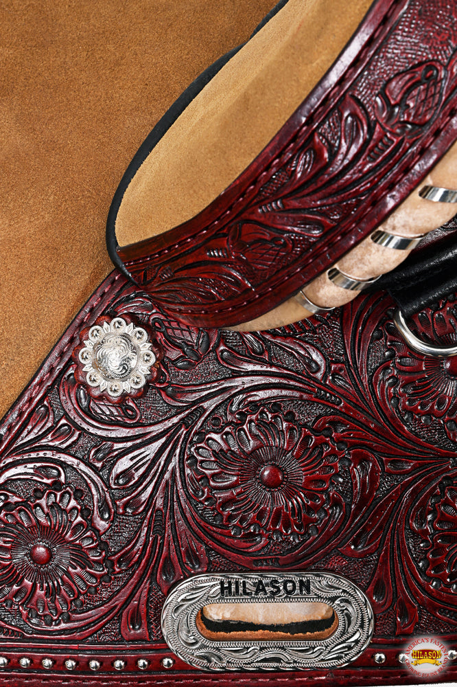 Hilason Western Horse American Leather Trail Barrel Racing Saddle