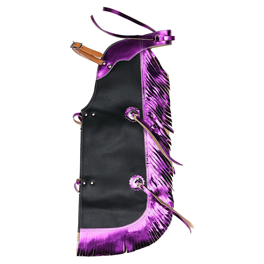 Hilason Junior Youth Bull Riding Pro Rodeo Leather Protective Vest Chaps