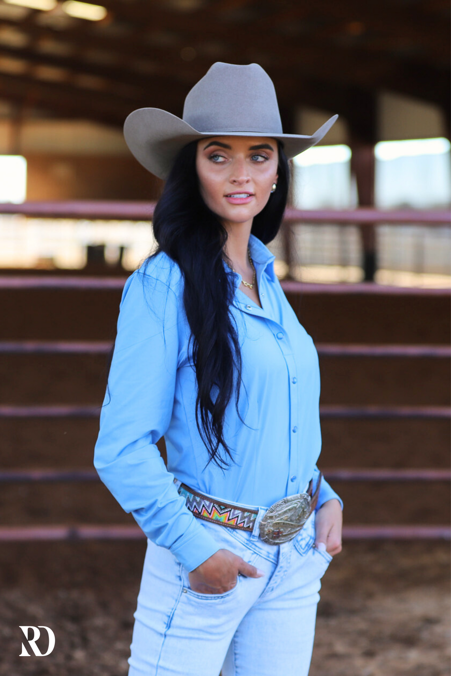 RODEO BLUE PERFORMANCE RODEO SHIRT