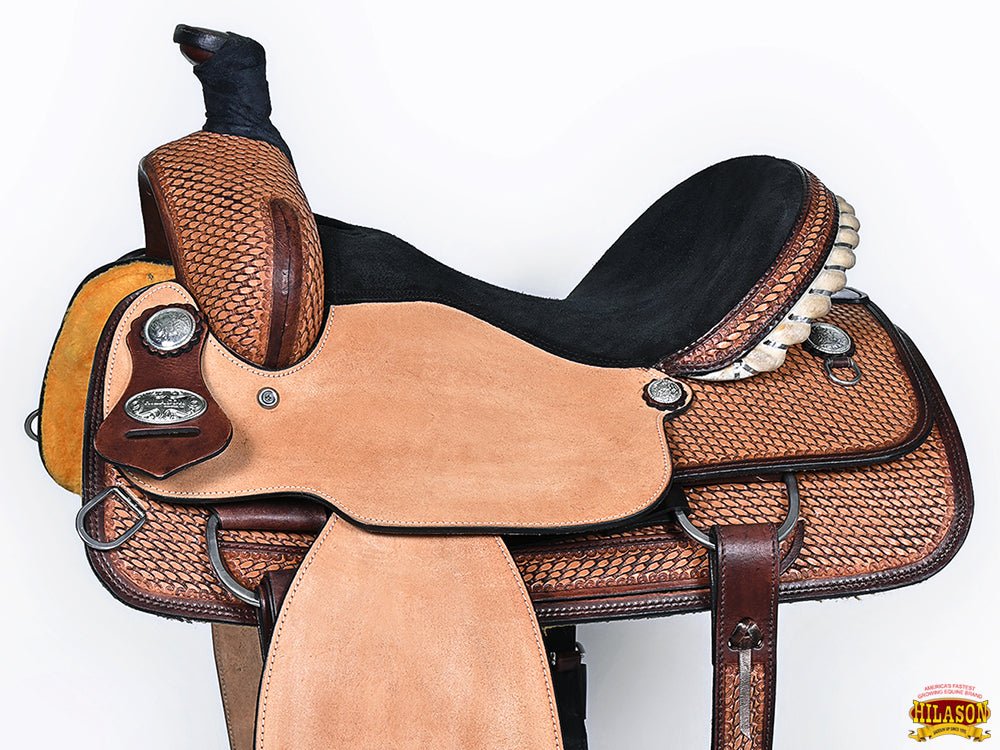 Western Horse Saddle American Leather Ranch Roping Cowboy Hilason