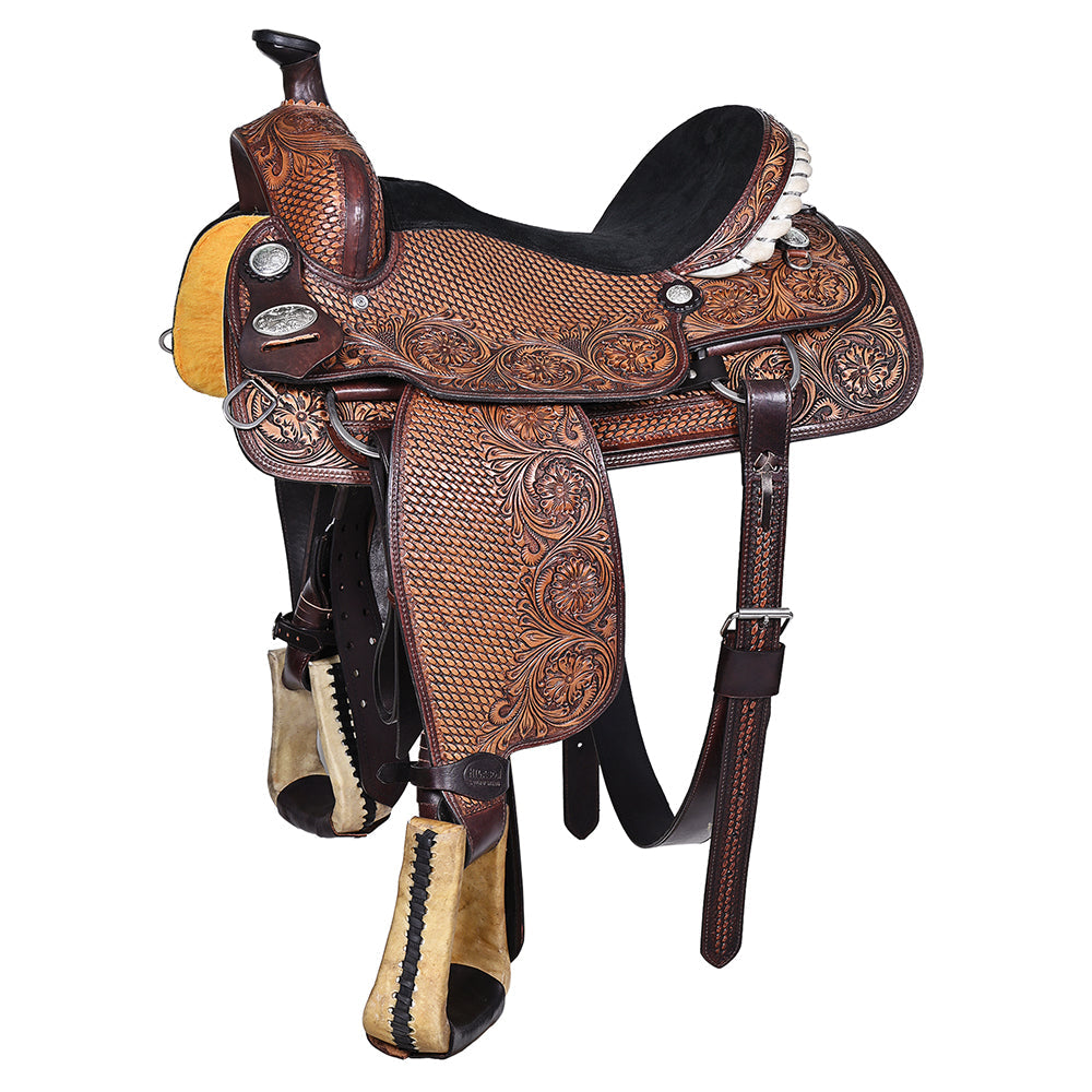 Western Horse Saddle American Leather Ranch Roping Cowboy Hilason