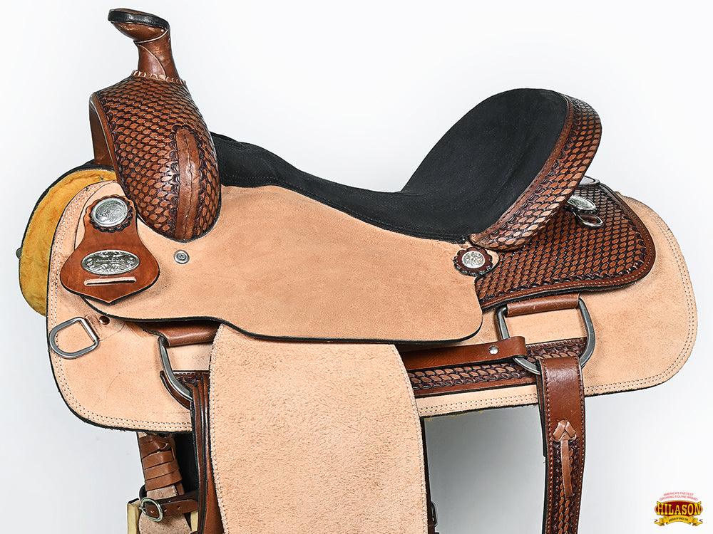 Western Horse Saddle American Leather Ranch Roping Cowboy Hilason