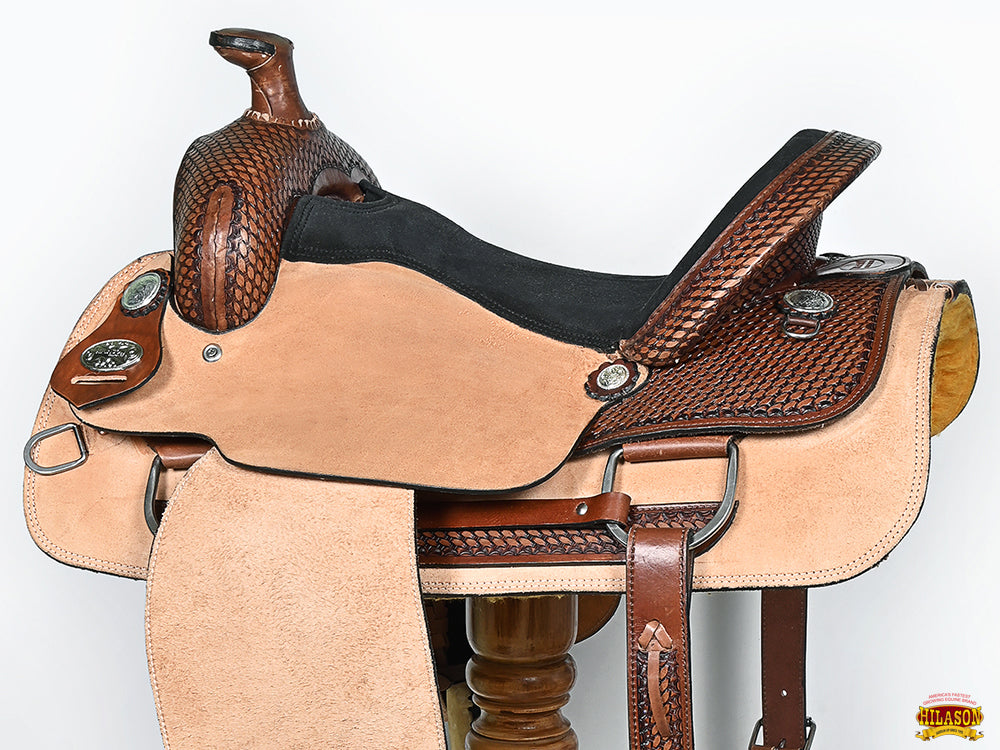Western Horse Saddle American Leather Ranch Roping Cowboy Hilason