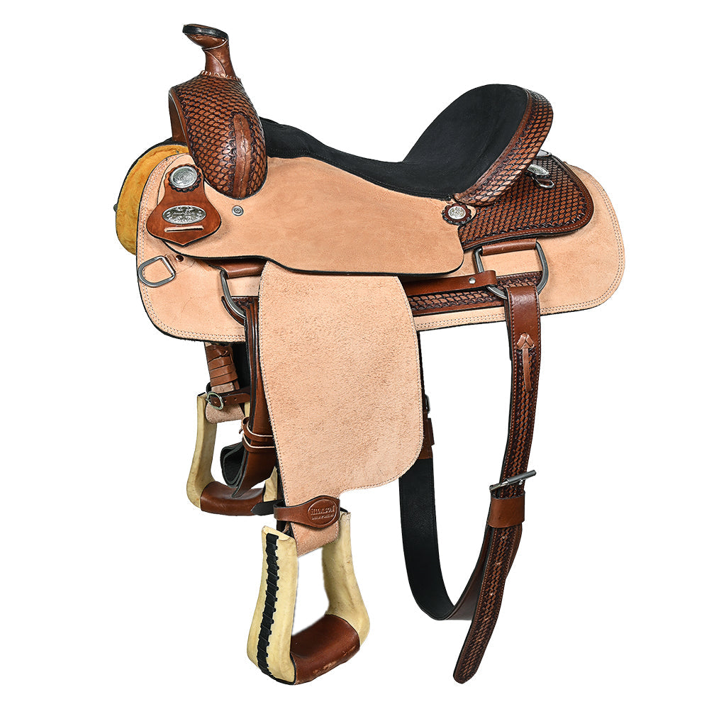 Western Horse Saddle American Leather Ranch Roping Cowboy Hilason