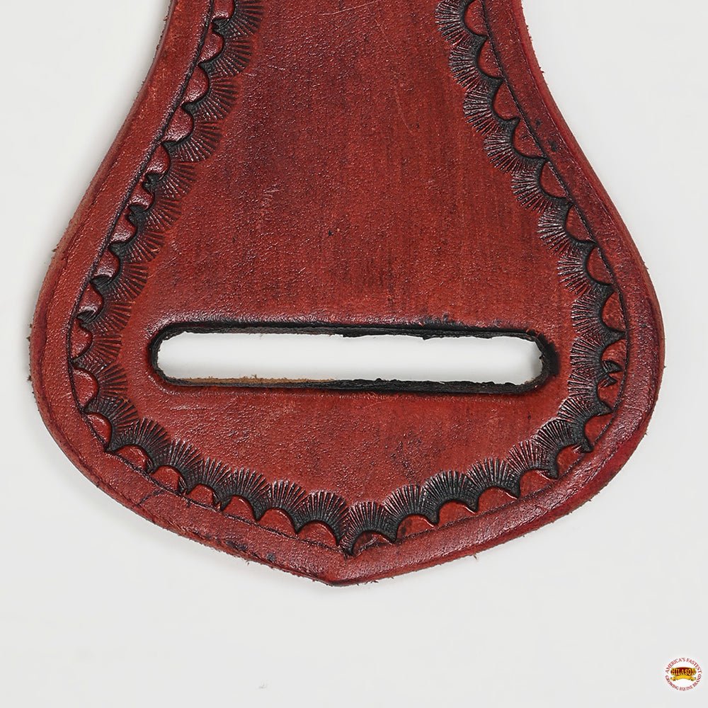 Hilason Western Saddle Repair Leather Latigo Carrier Mahogany