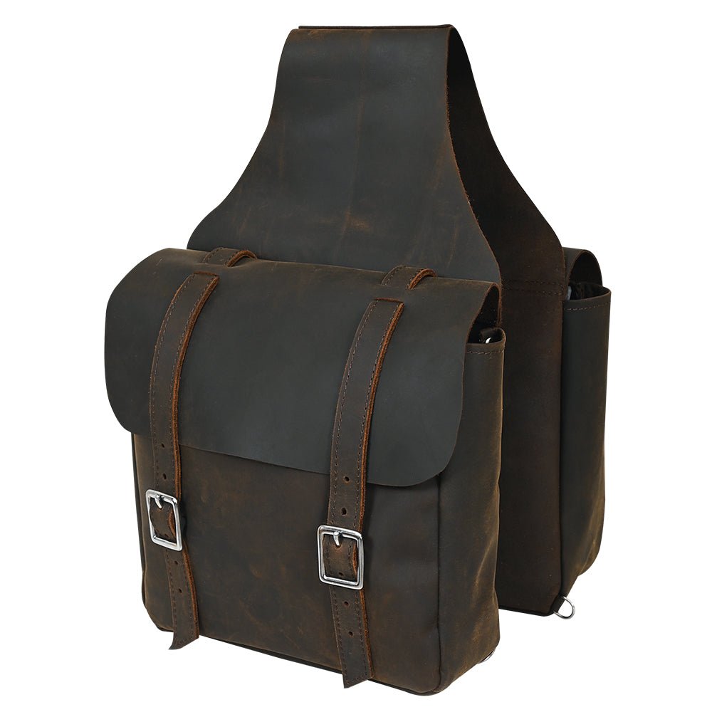 HILASON Western Leather Horse Saddle Bag For Trail