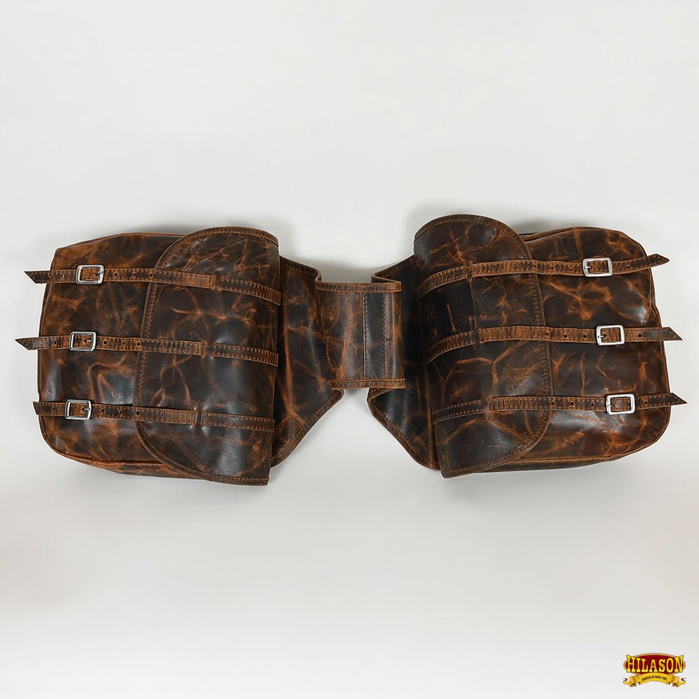HILASON Western Leather Horse Saddle Bag For Trail