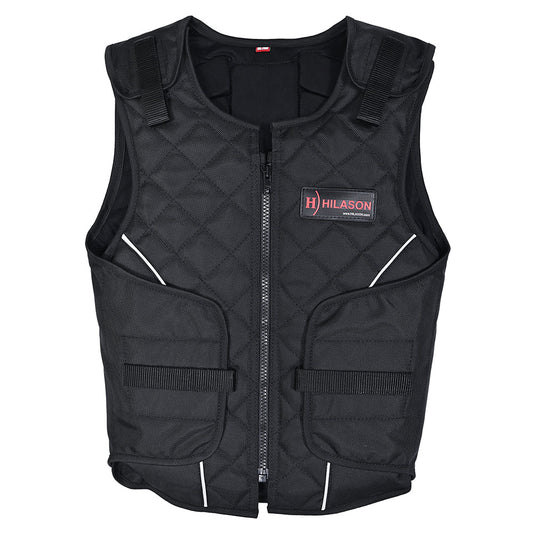 Bull Riding Vest Hilason Black Bull Pro Rodeo Cordura Large