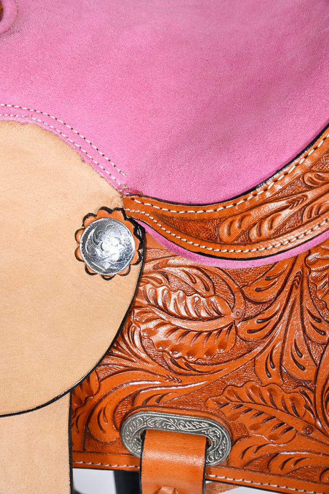 12 In Western Kids Youth Children Miniature Pony Saddle Leather Trail Tack