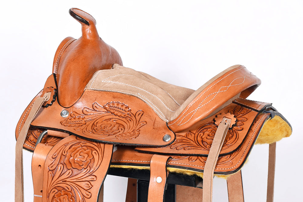 Kids Youth Miniature Pony Saddle Leather Western Pleasure