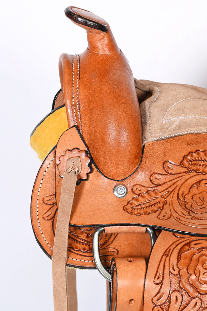 Kids Youth Miniature Pony Saddle Leather Western Pleasure