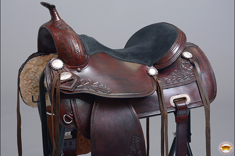 Western Horse Saddle American Leather Treeless Trail Pleasure Hilason