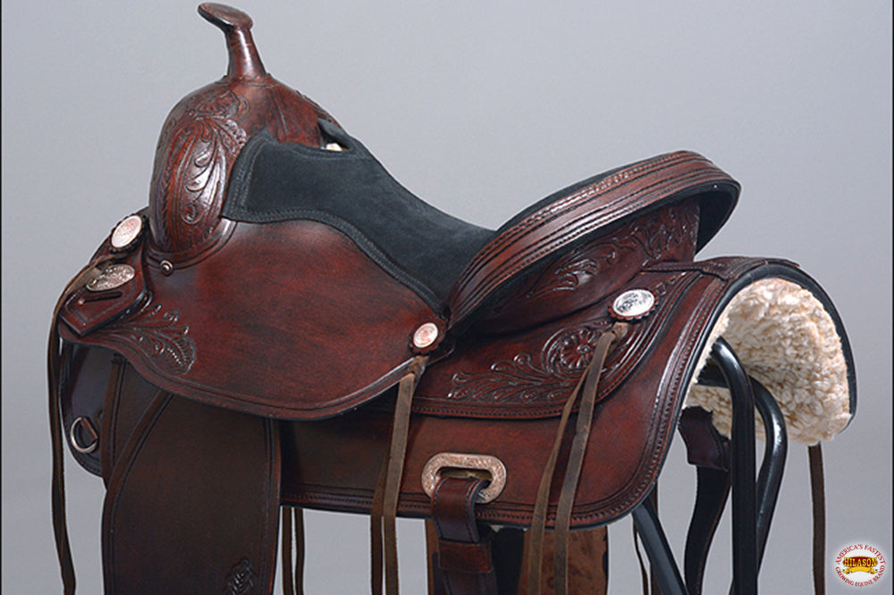 Western Horse Saddle American Leather Treeless Trail Pleasure Hilason