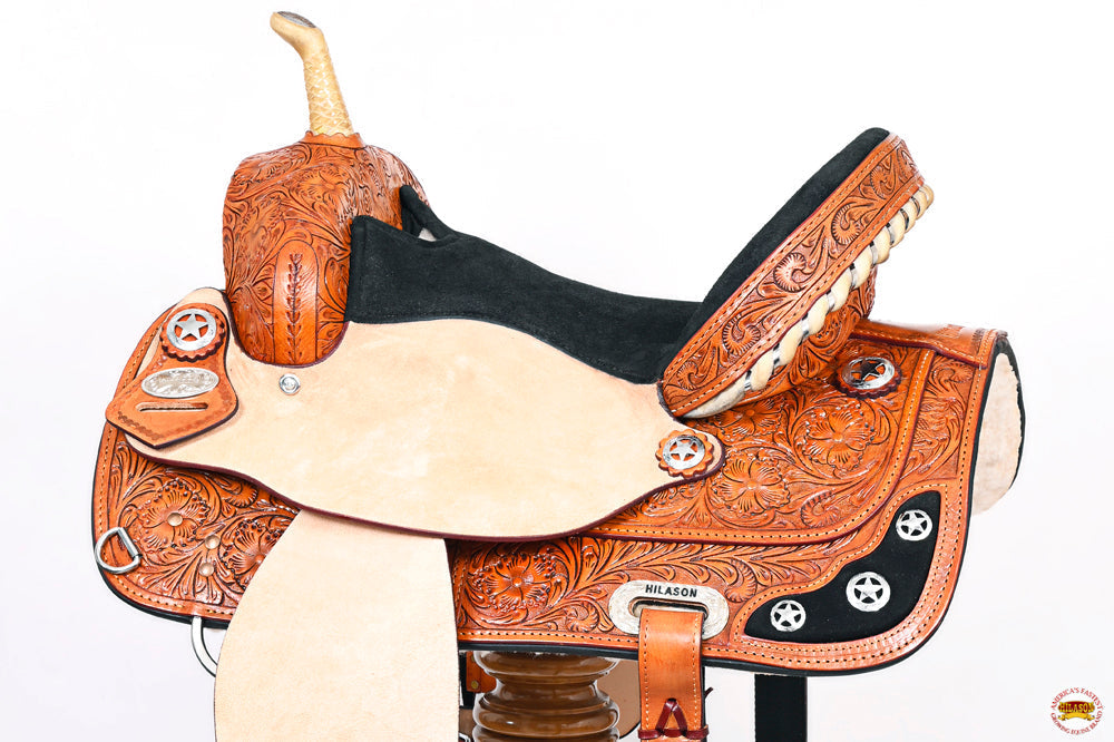 Hilason Western Horse Treeless Trail Barrel Saddle American Leather