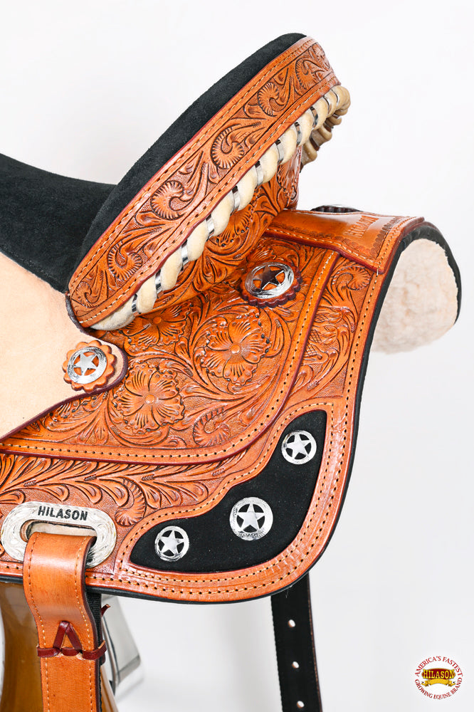 Hilason Western Horse Treeless Trail Barrel Saddle American Leather