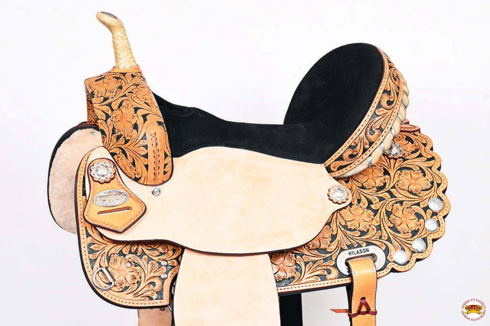 Hilason Western Horse Treeless Trail Barrel Saddle American Leather