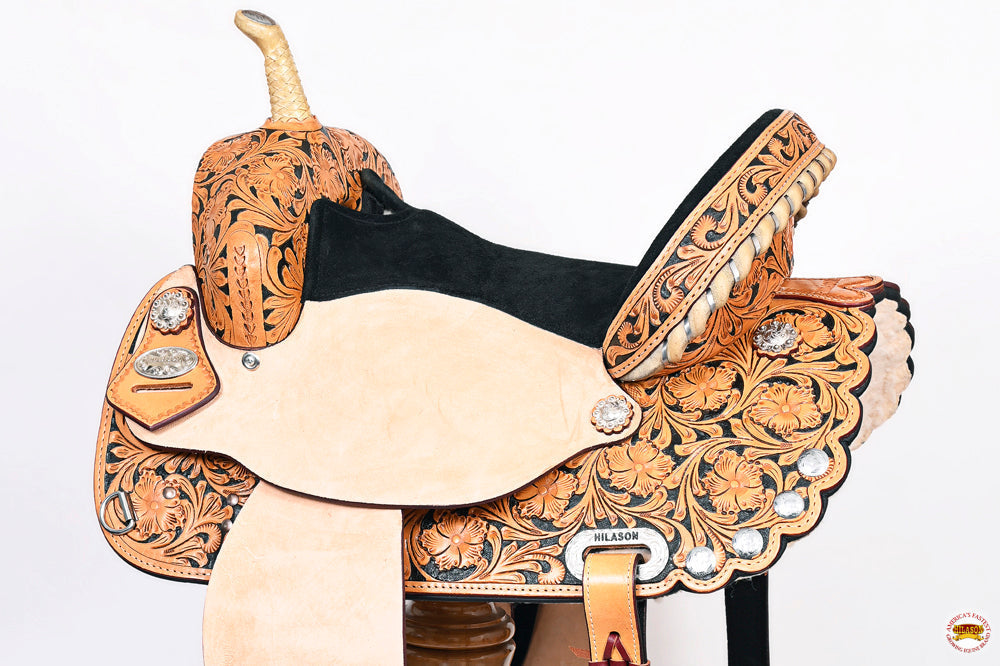 Hilason Western Horse Treeless Trail Barrel Saddle American Leather