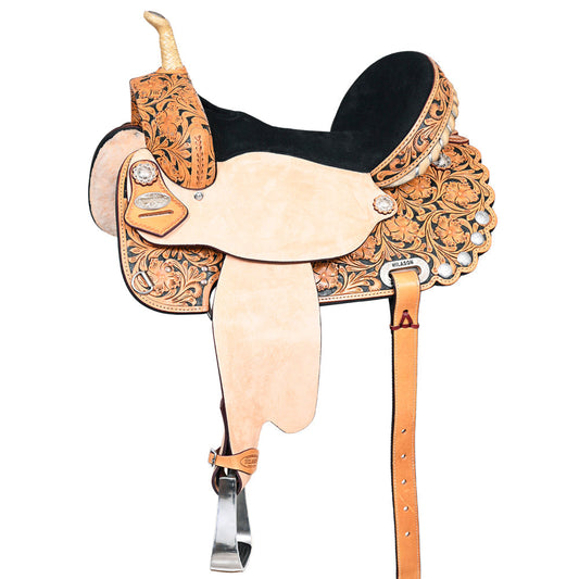 Hilason Western Horse Treeless Trail Barrel Saddle American Leather