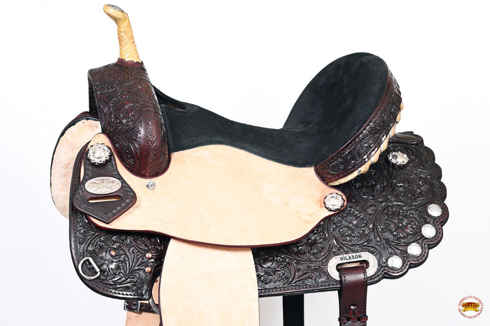 Hilason Western Horse Treeless Trail Barrel Saddle American Leather