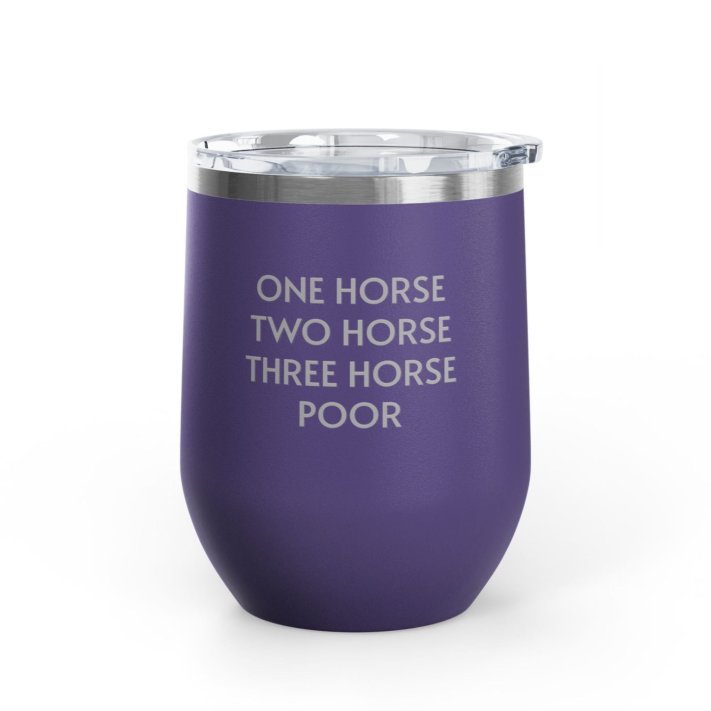 Wine Tumbler, 12oz - One Horse/Two Horse