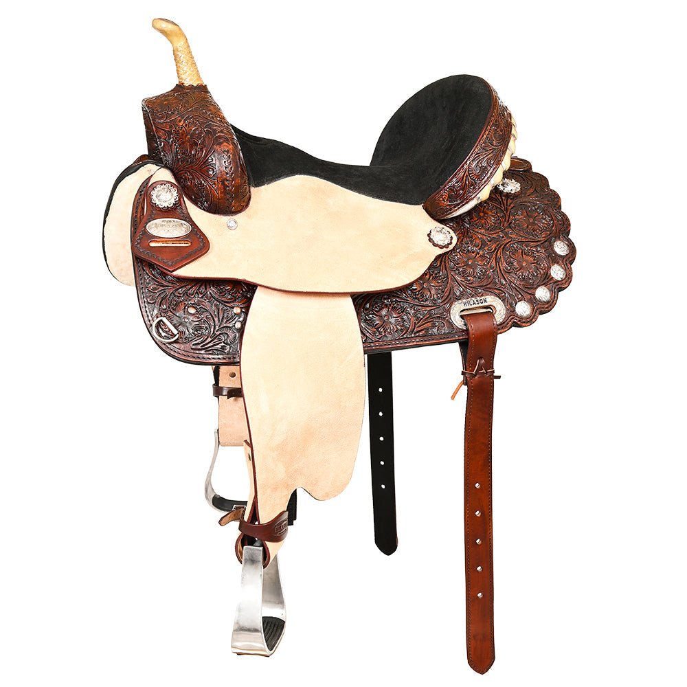 Hilason Western Horse Treeless Trail Barrel Saddle American Leather