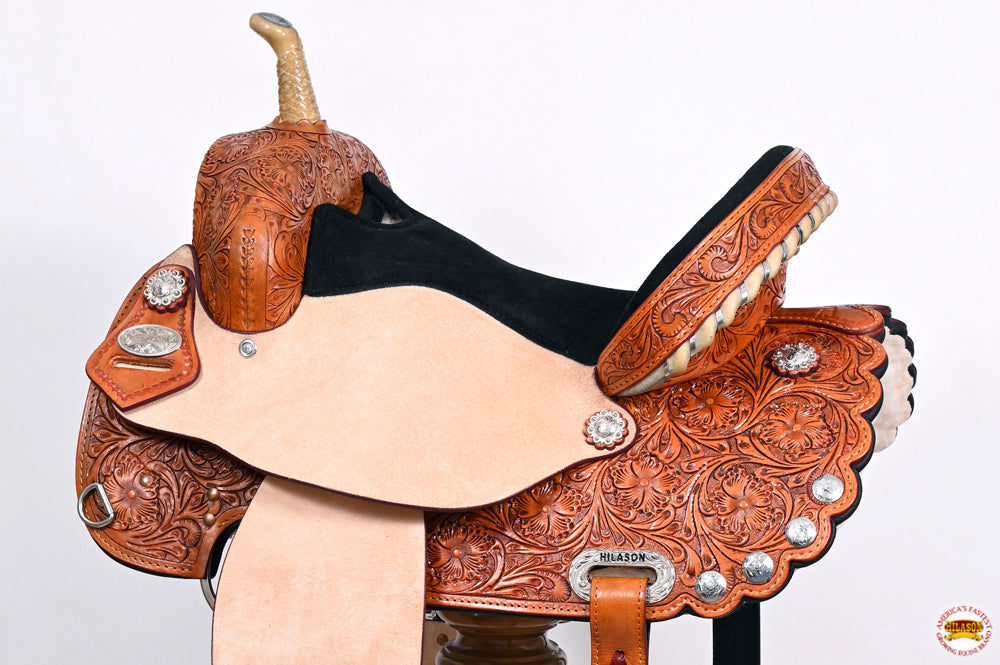 Hilason Western Horse Treeless Trail Barrel Saddle American Leather