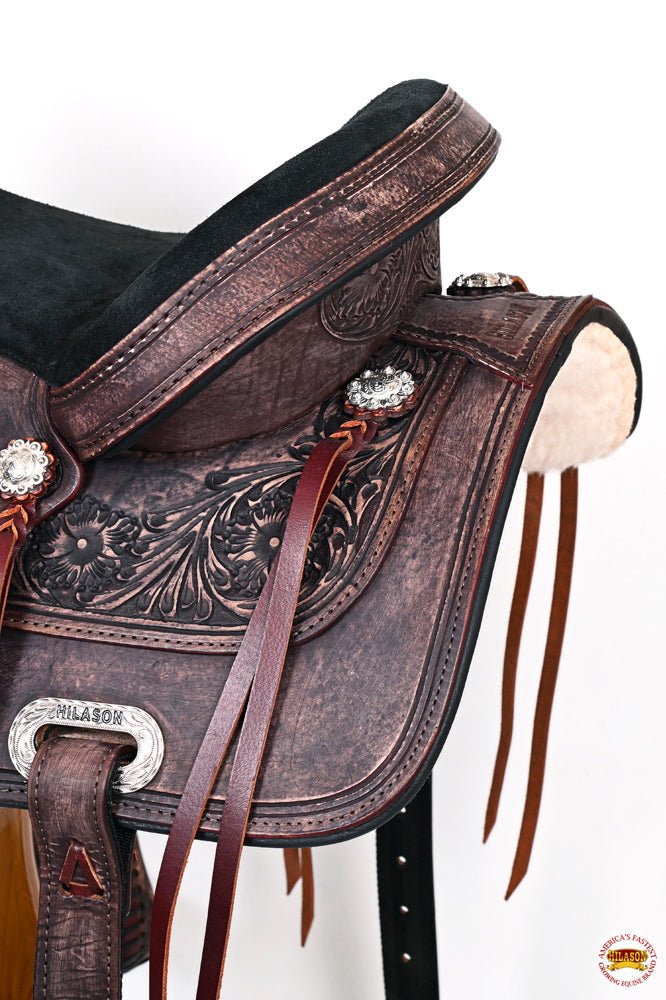 Western Horse Saddle American Leather Treeless Trail Pleasure Hilason