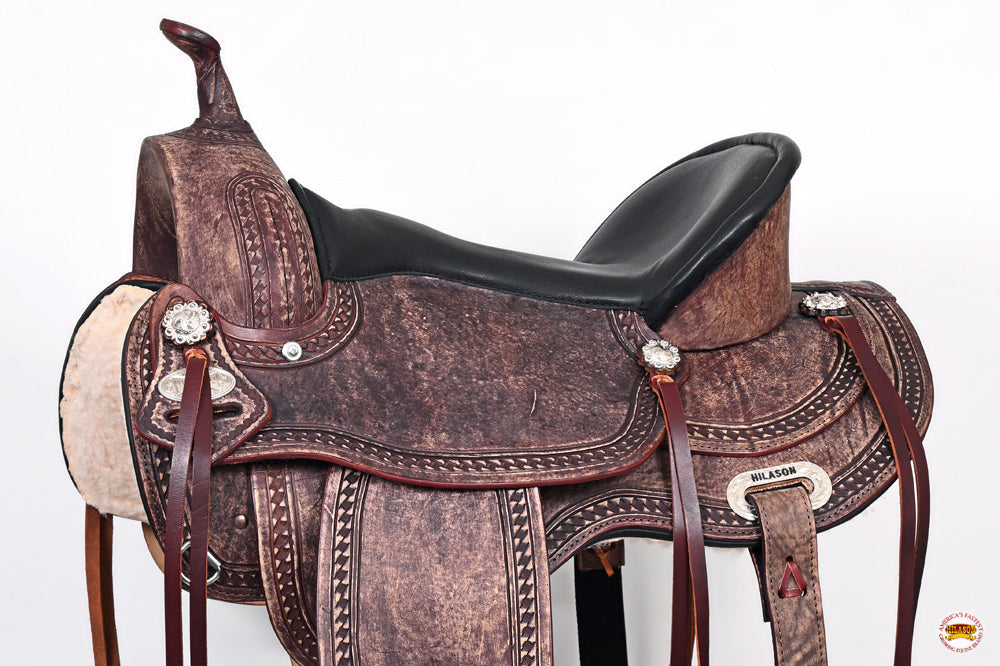 Western Horse Saddle American Leather Treeless Trail Pleasure Hilason