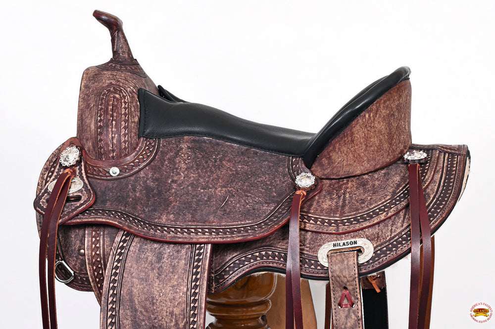 Western Horse Saddle American Leather Treeless Trail Pleasure Hilason