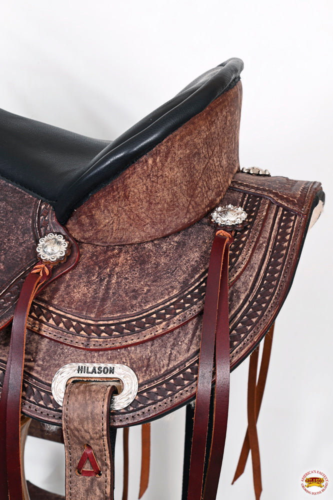 Western Horse Saddle American Leather Treeless Trail Pleasure Hilason