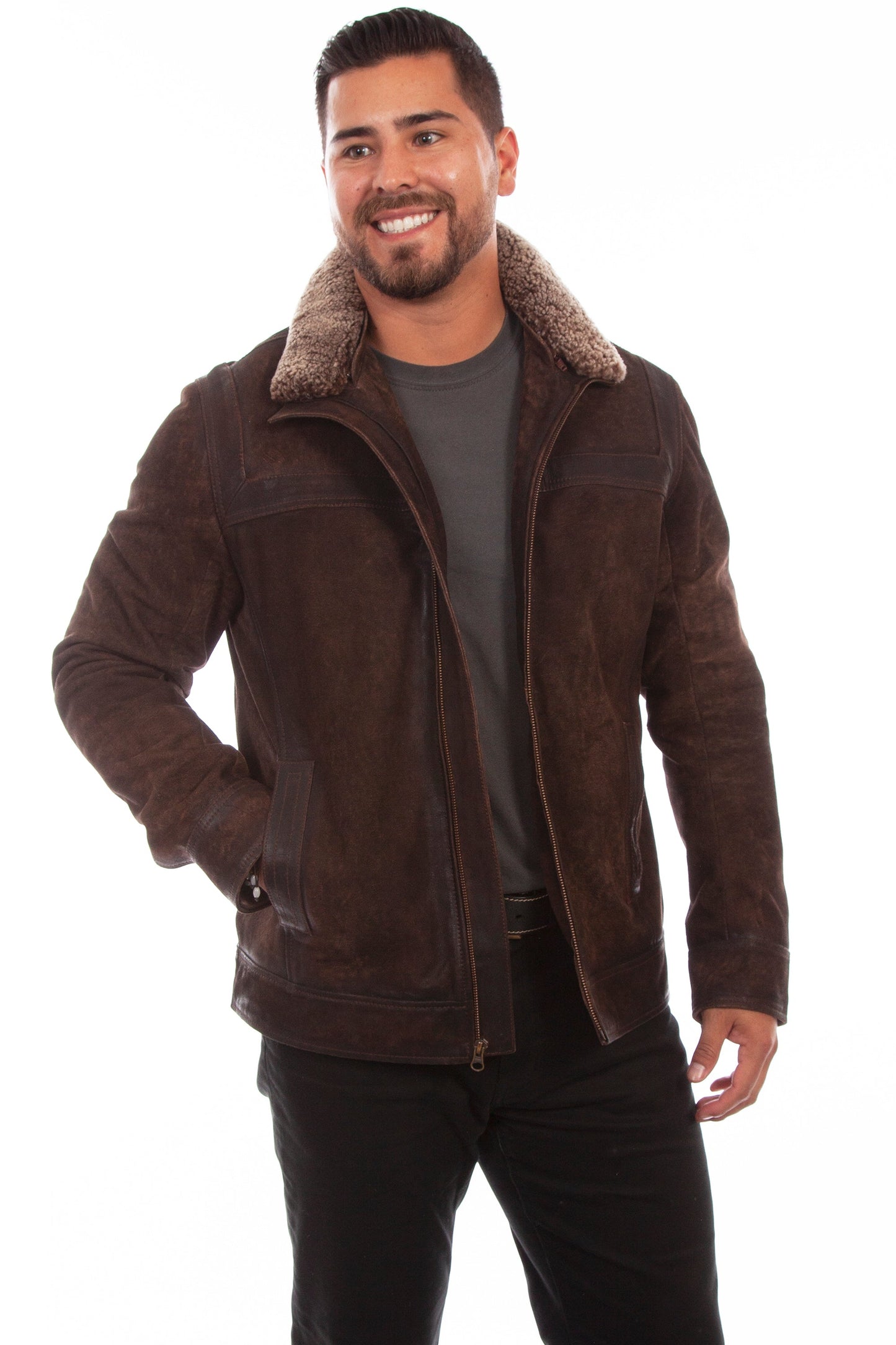 Shearling Collar Jacket - 1072