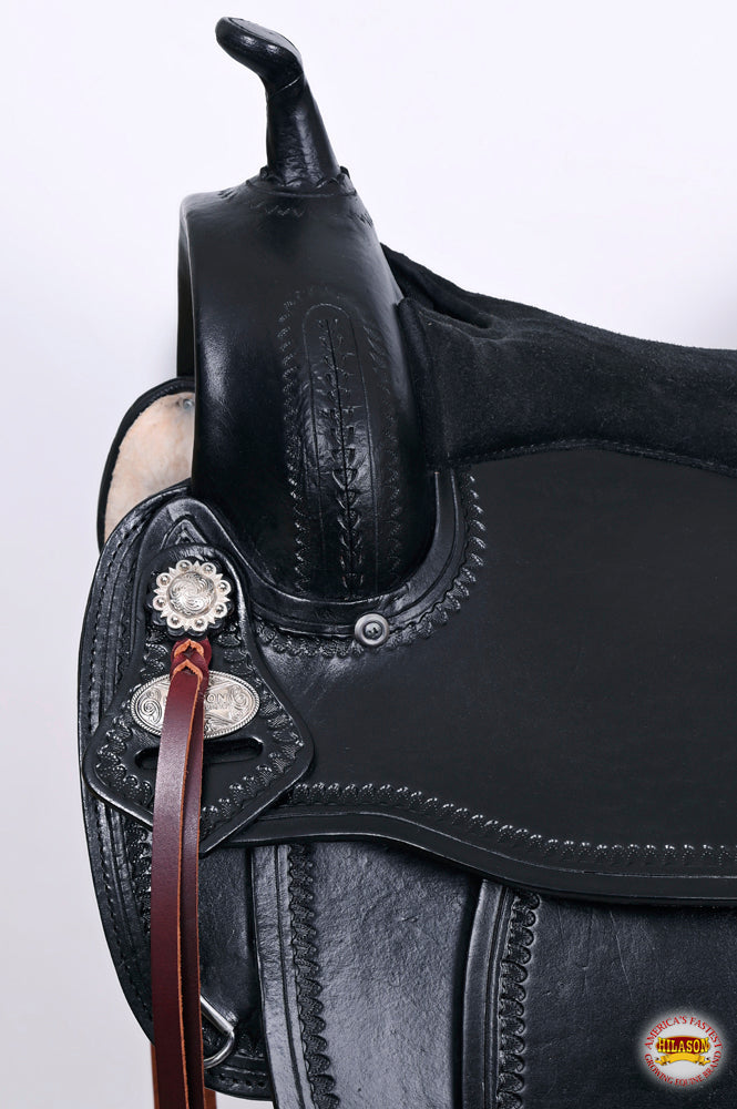 HILASON Western Horse Saddle American Leather Flex Tree Trail & Pleasure Black