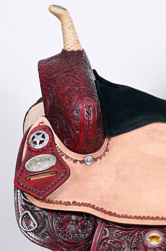 Flex Tree Western Horse Saddle American Leather Trail Barrel By Hilason