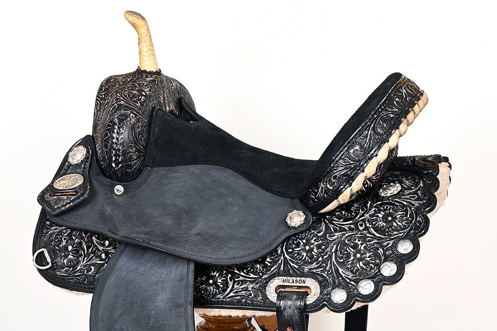 Flex Tree Western Horse Saddle American Leather Trail Barrel By Hilason